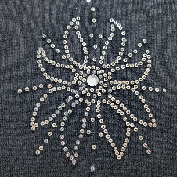 Central Park West Sweater NYE Glam Sequins Y2K Womens M Cashmere Silk Vintage - Picture 5 of 12